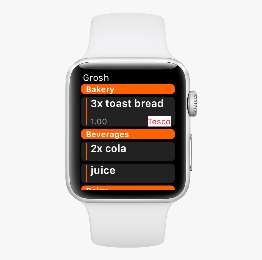 Shopping List Apple Watch - Analog Watch, HD Png Download