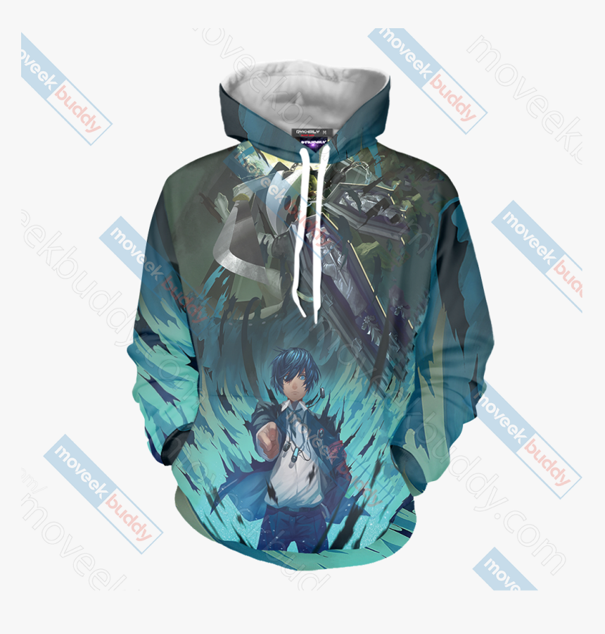 Persona 3 Thanatos And Makoto Yuuki 3d Hoodie - Jojo Bizarre Adventure Hoodie, HD Png Download