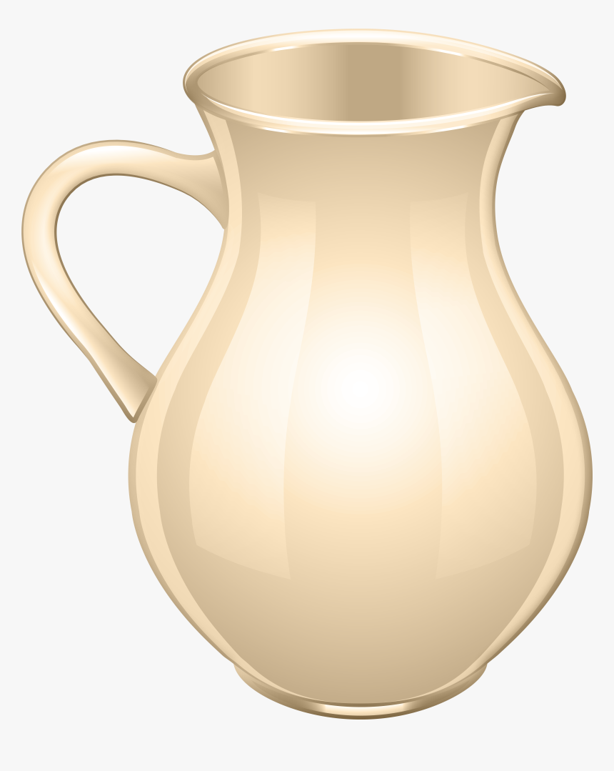 Beige Ceramic Jug Png Clip Art, Transparent Png