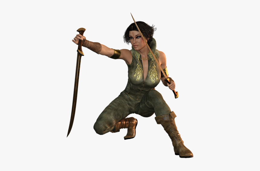 Woman, Sword, Fight, Amazone, Warrior, Heroine, Fantasy - Png Fantasy Woman, Transparent Png