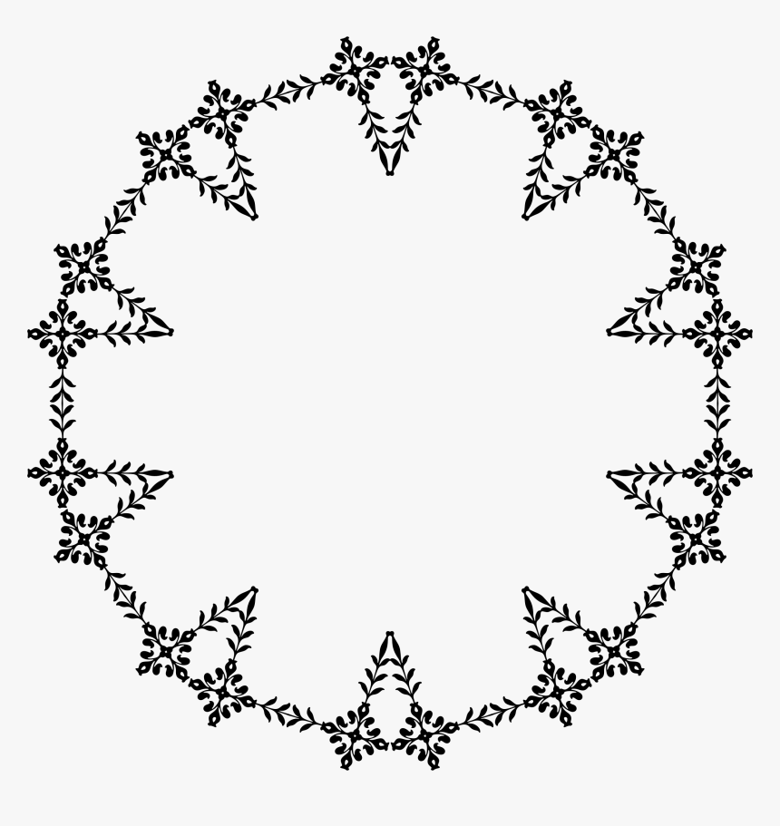 Corner Decoration Expanded 19 Clip Arts - Marcos De Flores Blanco Y Negro, HD Png Download
