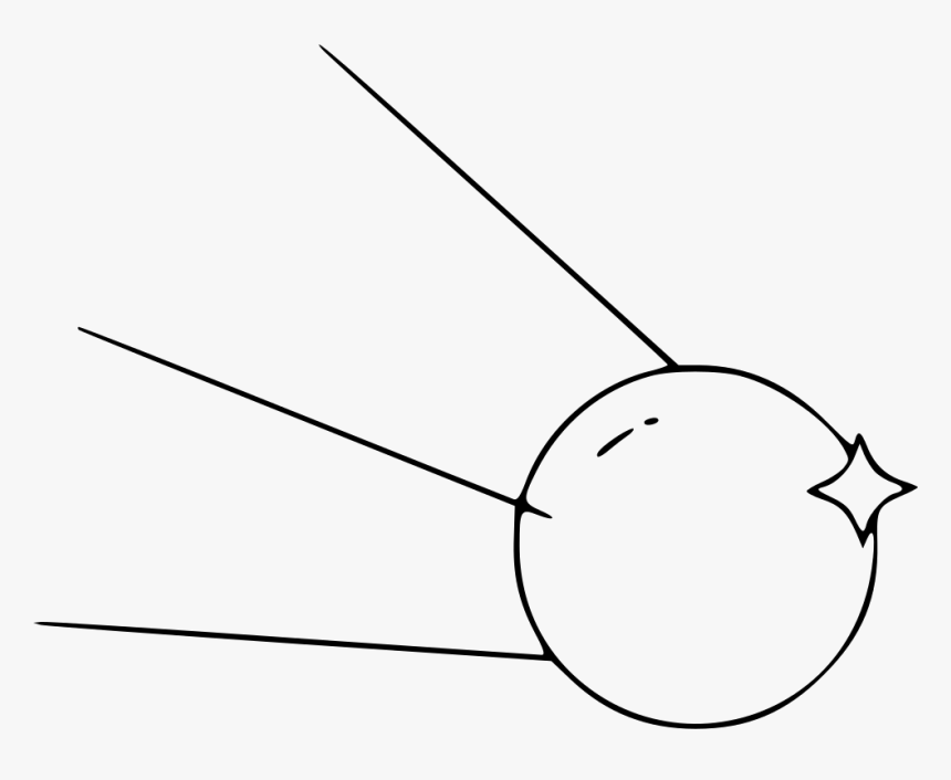 Sputnik Zemli - Line Art, HD Png Download