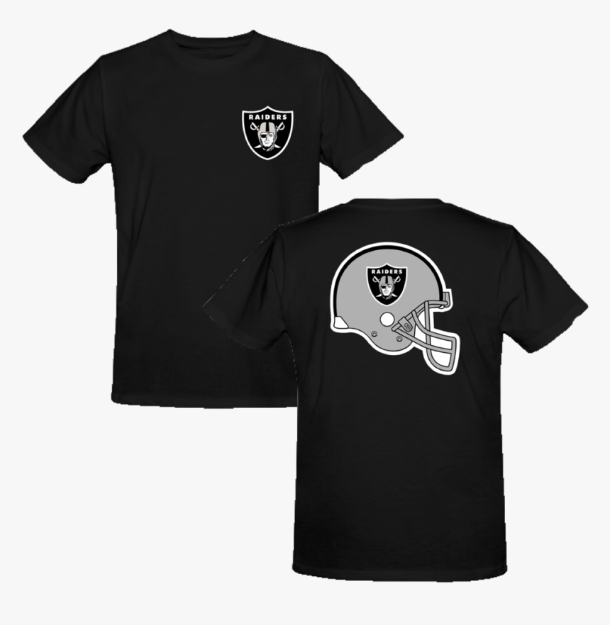 Oakland Raiders Majestic Nfl Helmet Logo T-shirt Black - New England Patriots Helmet Tshirt, HD Png Download