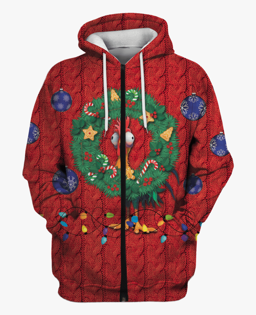 Gearhuman 3d Heihei Chicken In Christmas Day Custom - Train Your Dragon Toothless Hoodie, HD Png Download