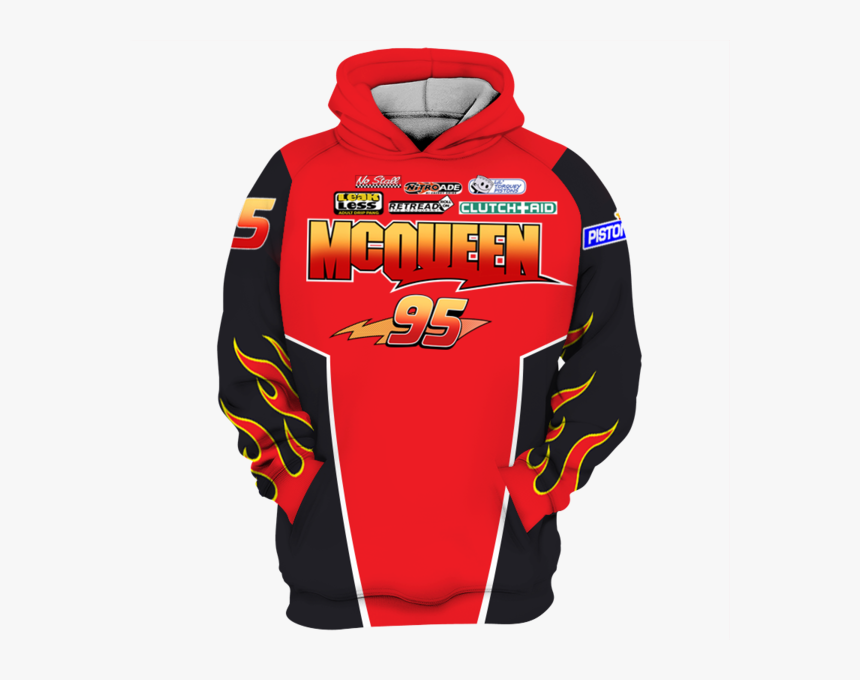 Lightning Mcqueen Racing Costume 3d - Steel Grey Colour Hoodie, HD Png Download