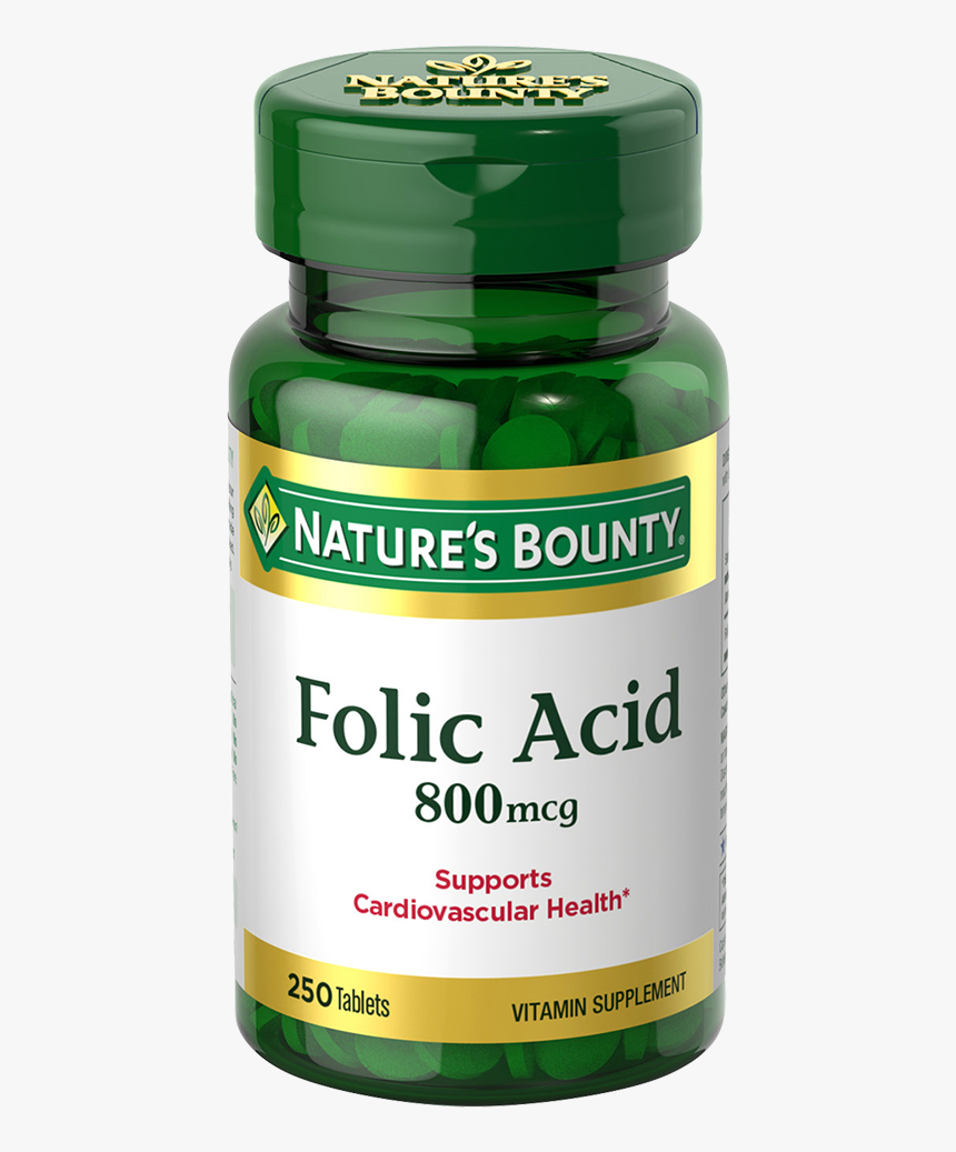 Folic Acid - Nature's Bounty Folic Acid 800 Mcg, HD Png Download