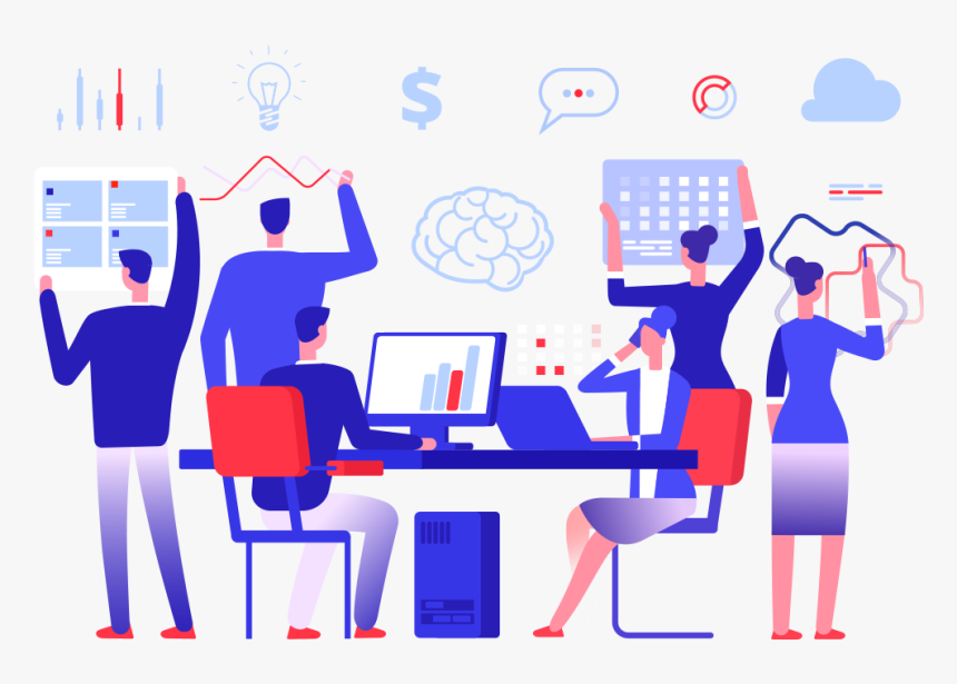 Euskodata Areas Grandes Empresas - Company Teamwork Illustration, HD Png Download