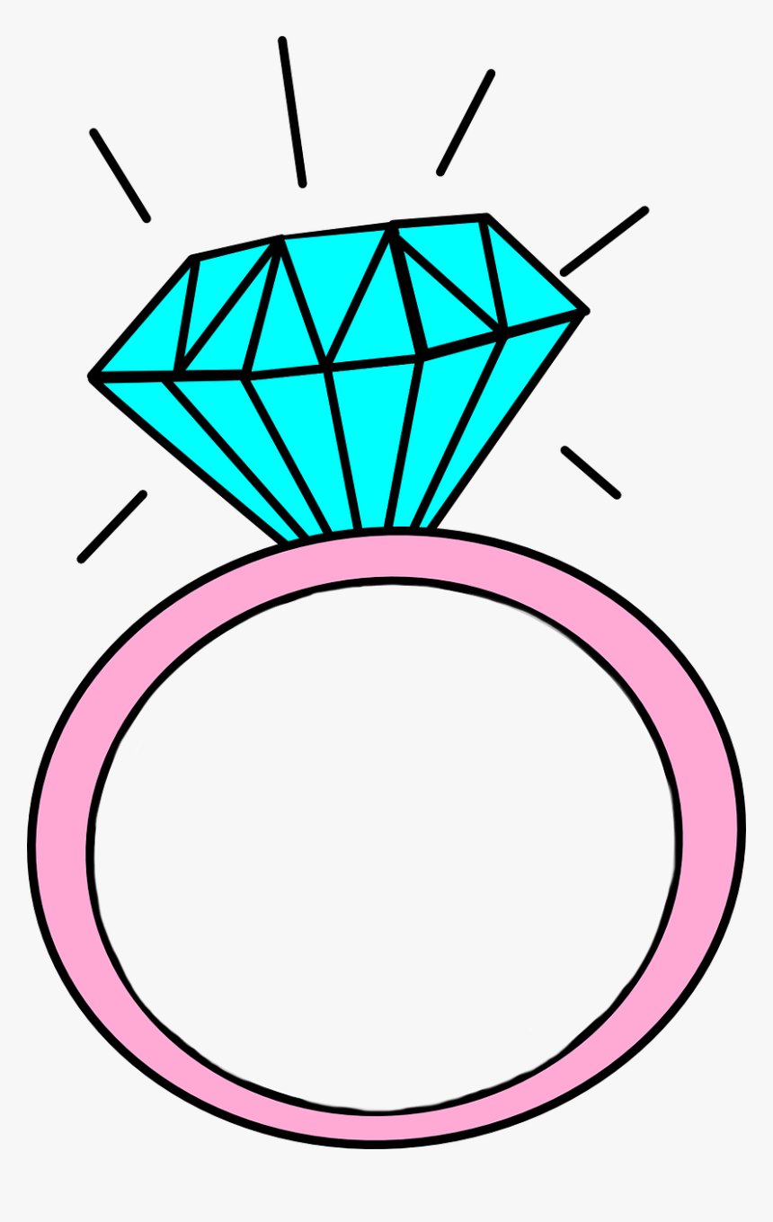 #anillo #diamond #pink - Diamond Ring Clipart, HD Png Download