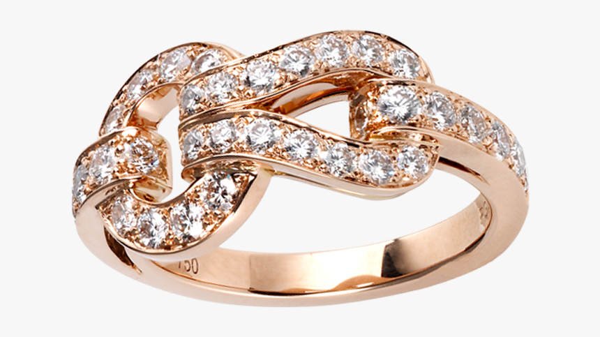 Anillo Agrafe Cartier Oro Diamantes - Modelos De Anillos De Compromiso De Oro, HD Png Download