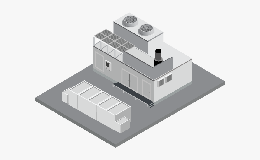 Congen Power Plant Illustraion Isometric Illustration - Architecture, HD Png Download