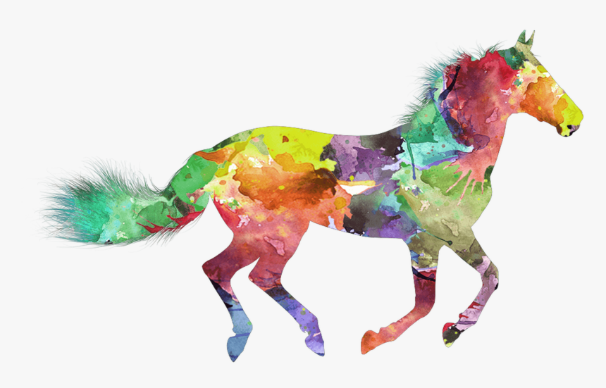 Race Horse Water Color, HD Png Download