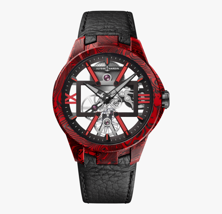 Ulysse Nardin Executive Skeleton X Carbon Magma Men’s - Ulysse Nardin Skeleton X Black, HD Png Download