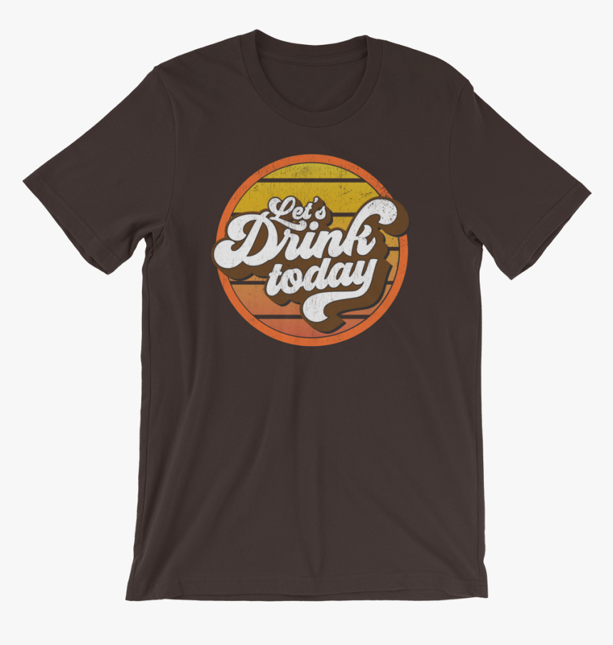 Lets Drink Dtg Mockup Front Wrinkled Brown - Dessert, HD Png Download