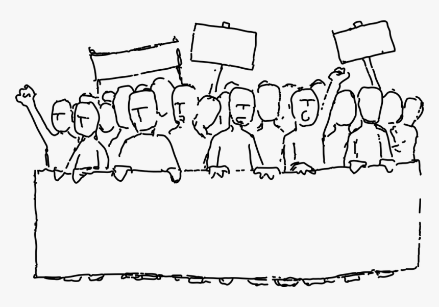 Marcha, Personas, Gente, Pancarta - Trabajo Decente, HD Png Download