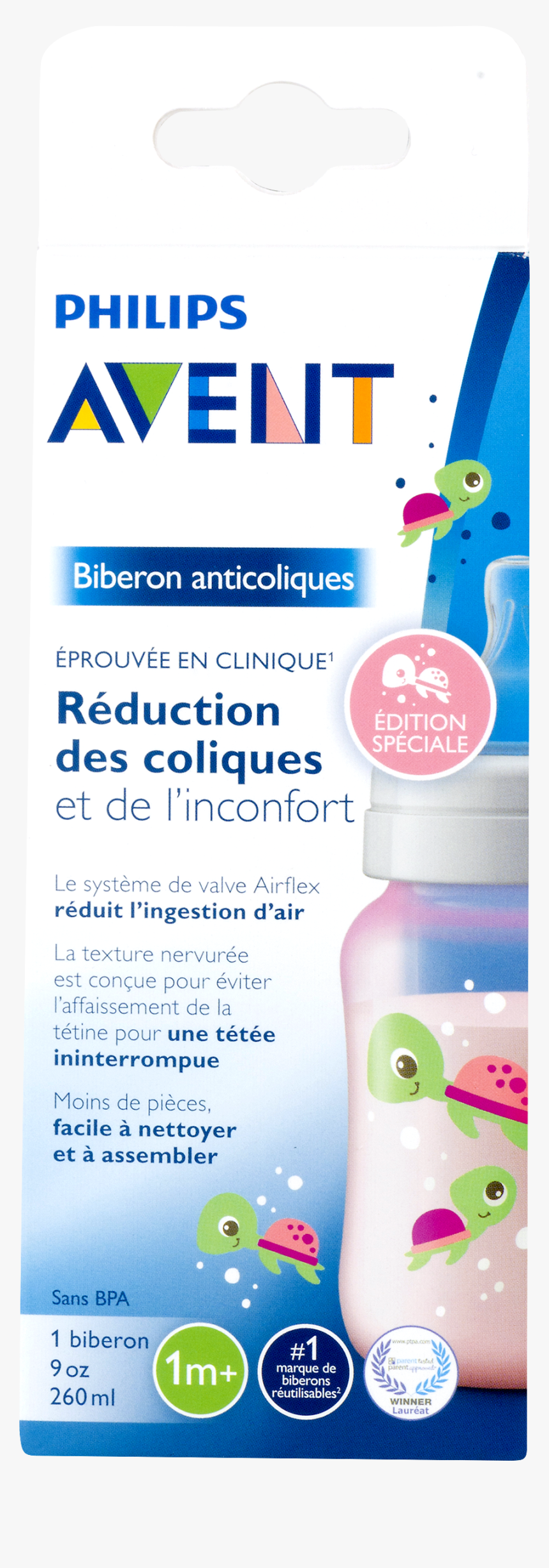Philips Avent 3 Wide Neck Bottles 1m, HD Png Download