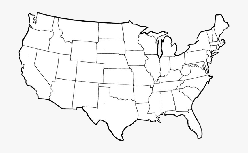 Precios Y Días De Remate - Black Map Of Us, HD Png Download