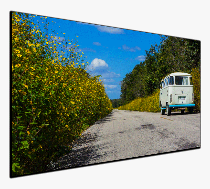 Hippie Van Flower Power Canvas Print - Street, HD Png Download