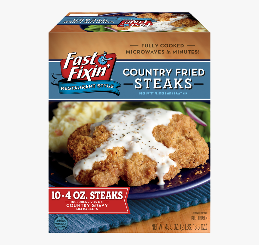 Family Size Country Fried Steak With Gravy - Fast Fixin Country Fried Steak, HD Png Download