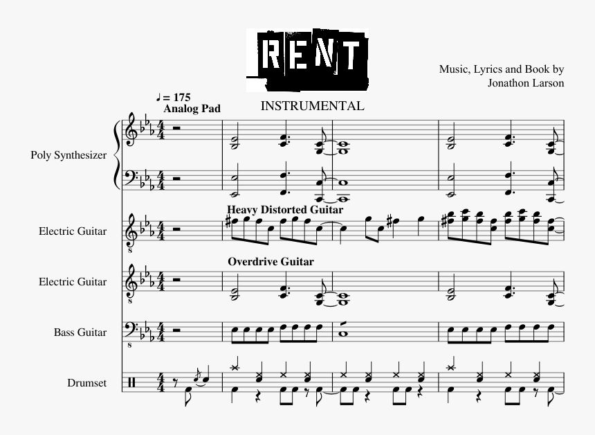 Musical Rent Full Score, HD Png Download