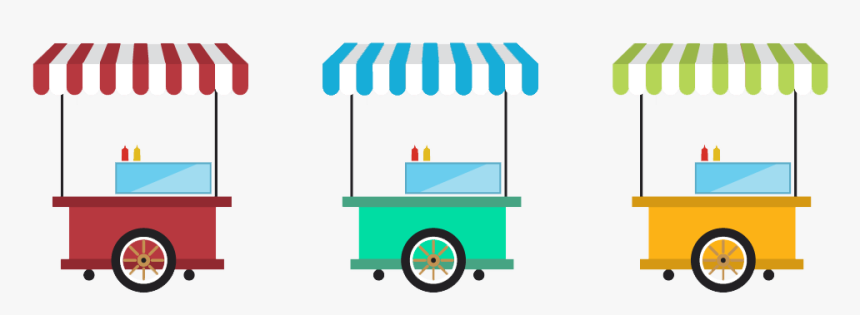 Street Vendor Png - Food Cart Clipart, Transparent Png
