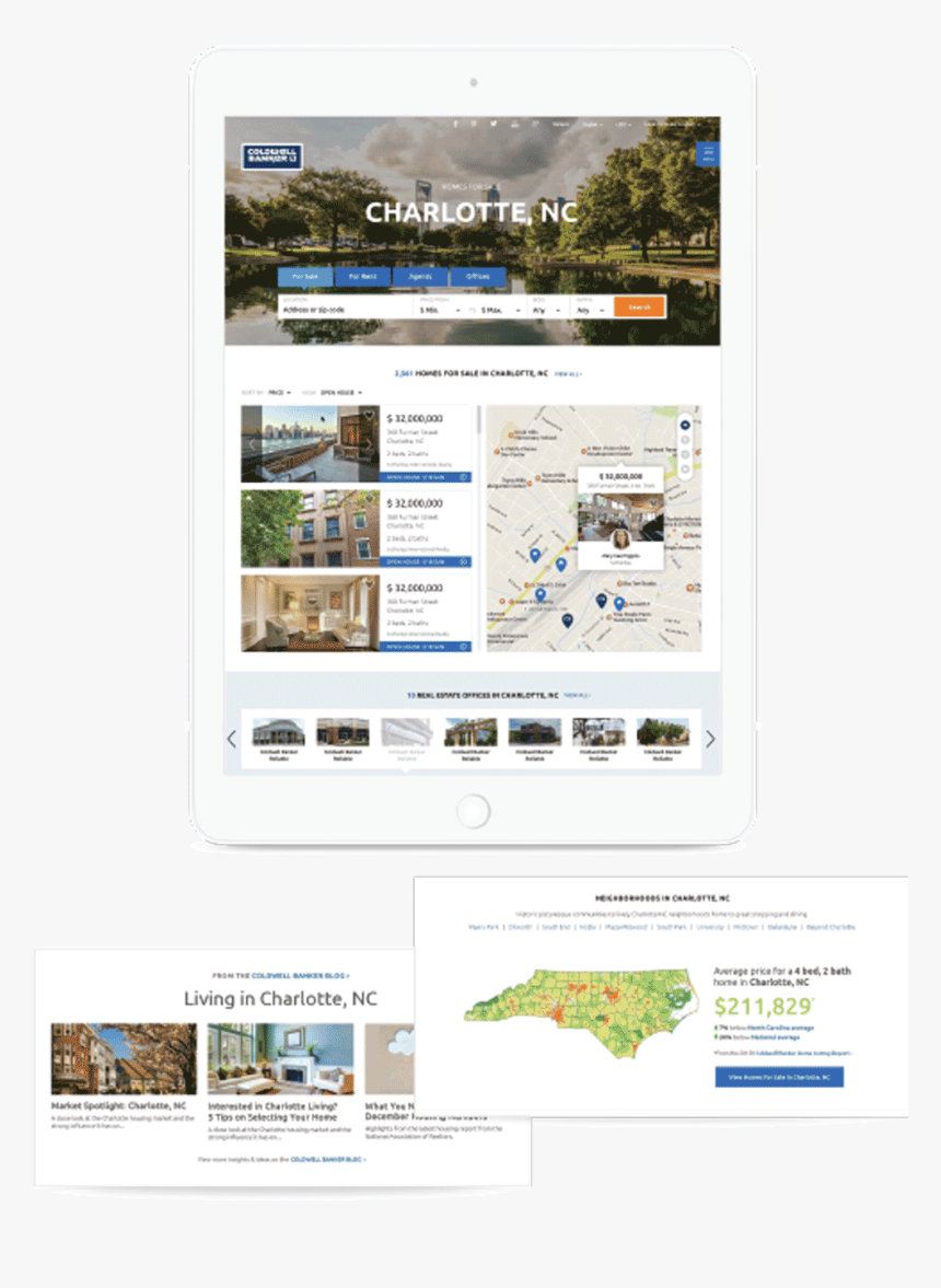 Coldwell Banker S Responsive Website On-screen Highlighting - Online Advertising, HD Png Download