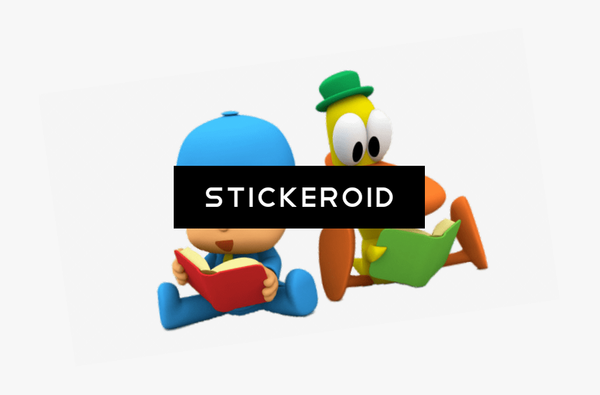 Pocoyo And Pato Reading - Cartoon, HD Png Download