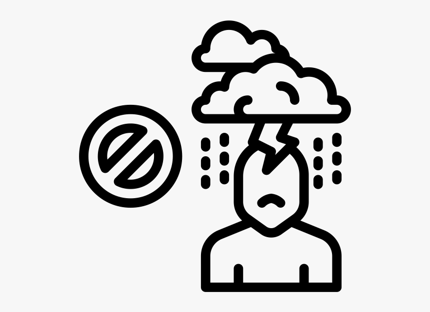 Cartoon Of Person With A Thunder Cloud Above Their - Life Icon Transparent Background, HD Png Download