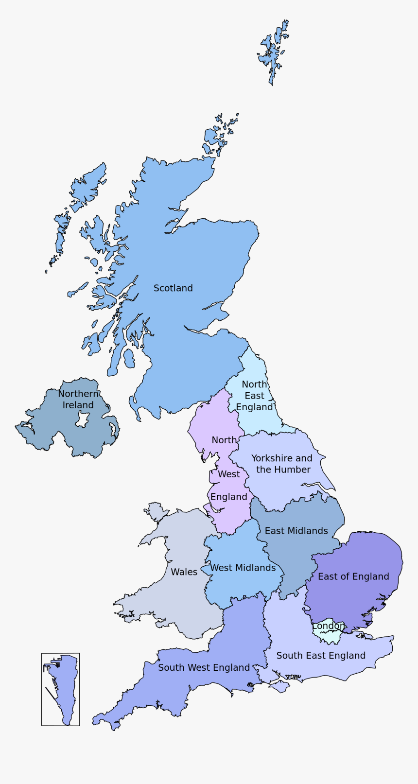 England Map Png , Png Download - European Elections 2019 Uk Polls, Transparent Png