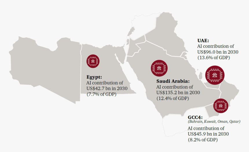 Which Regions Will Gain The Most From Ai - Tree, HD Png Download