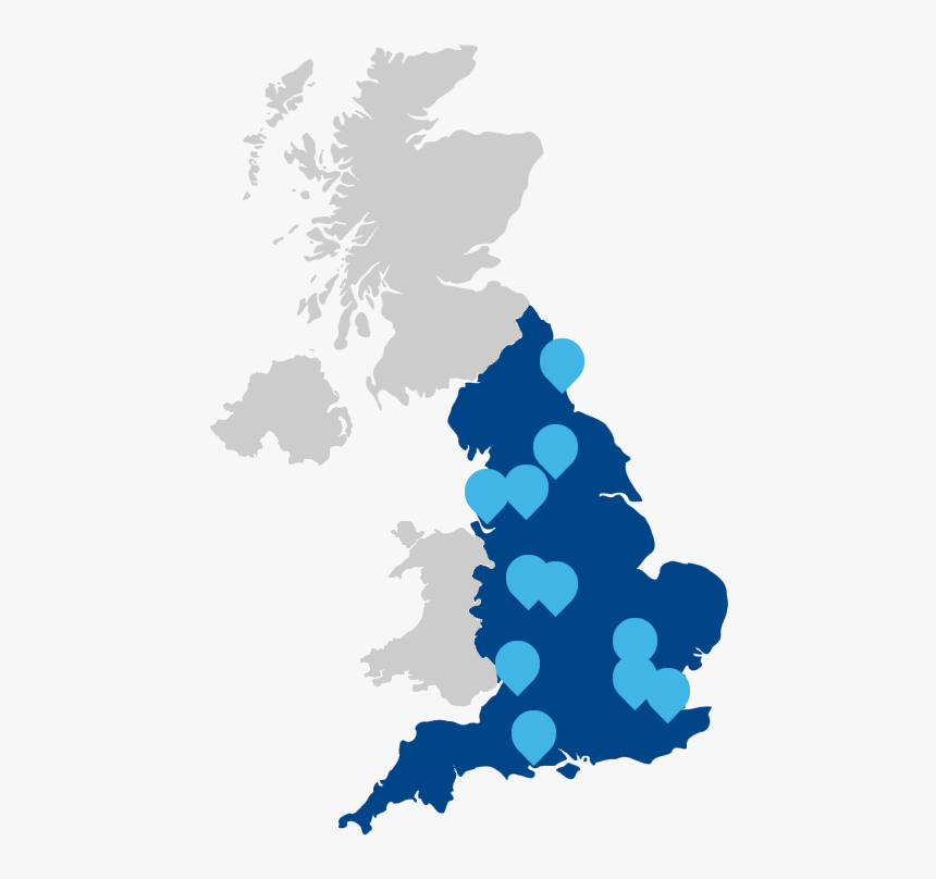 Waterlogic England - Uk Ice Rink Map, HD Png Download