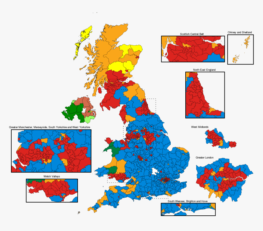 2017 General Election Map, HD Png Download