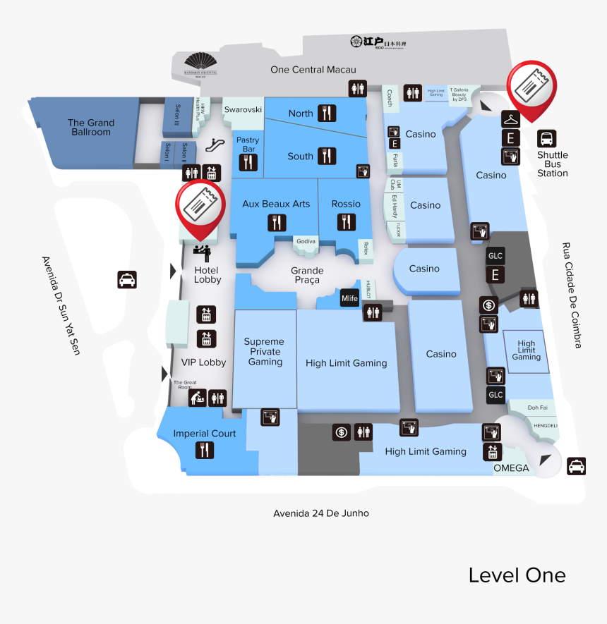 Mgm Macau Property Map, HD Png Download