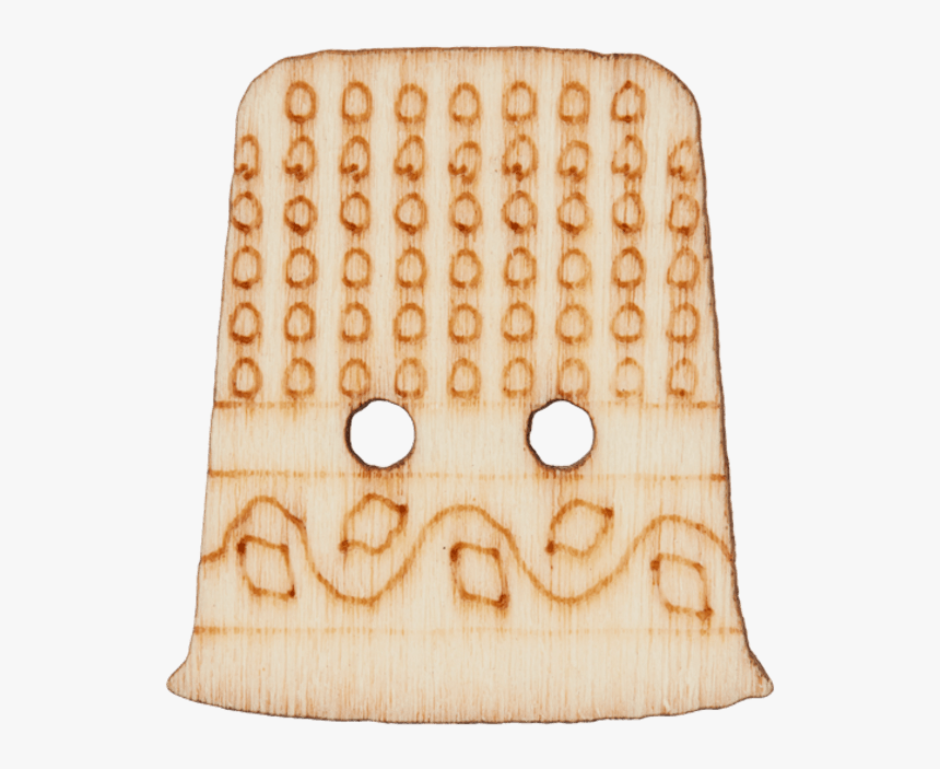 Wood Two-hole Button Thimble - Wood, HD Png Download