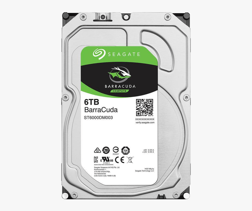 6tb Barracuda St6000dm003, 5400 Rpm, Sata 6gb/s, 256mb - 2tb Seagate Barracuda Sata3, HD Png Download