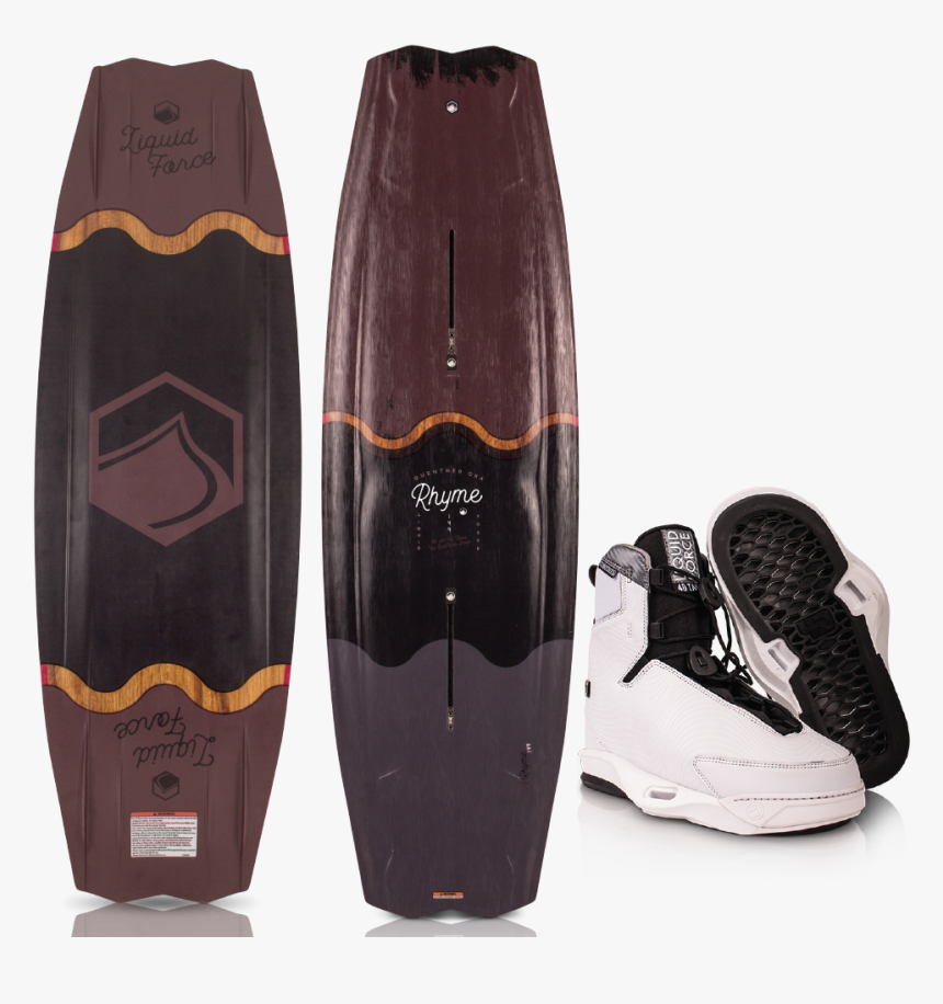 2019 Liquid Force Rhyme Wakeboard W/ Tao 4d Bindings - Liquid Force 2019 4d Tao Wakeboard Bindings, HD Png Download