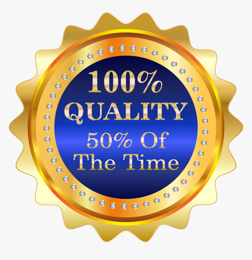 This Free Icons Png Design Of Fifty Percent Quality - 100 Quality Logo Png, Transparent Png