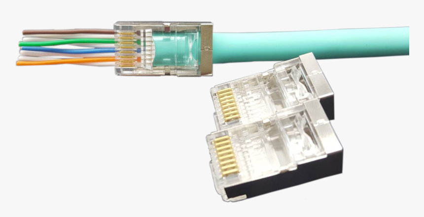Cat6 Stp Easy Rj45 Connector - Rj45 Kontakt, HD Png Download