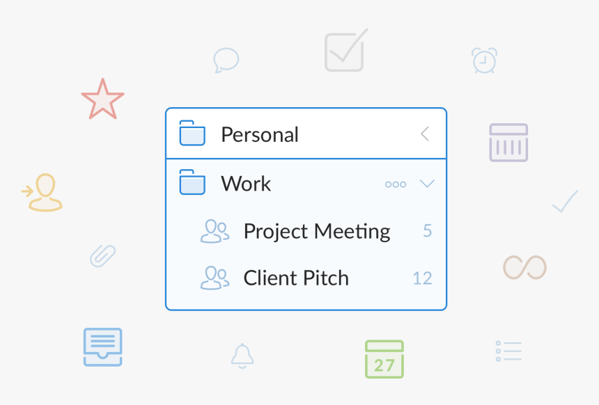 Create Folders Wunderlist, HD Png Download