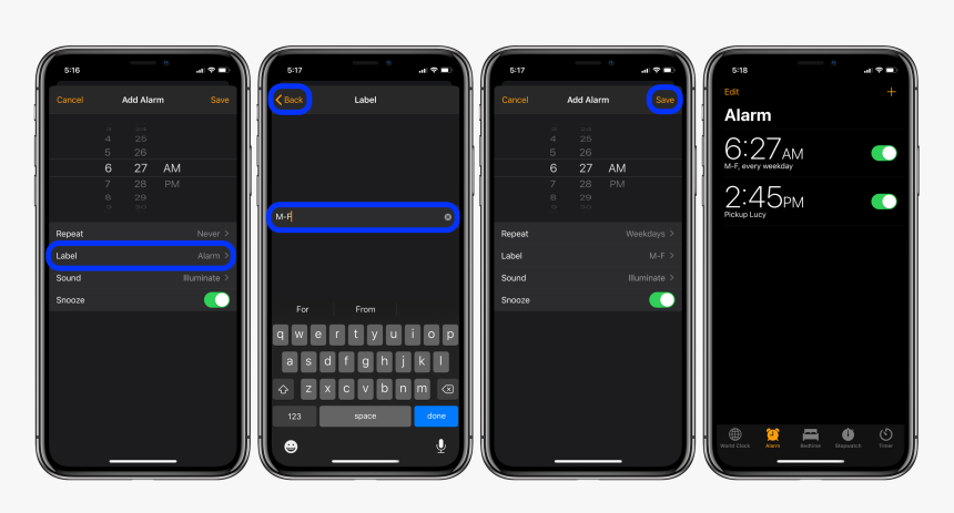 How To Create Repeating Scheduled Alarms On Iphone - Ios 11 Type To Siri, HD Png Download