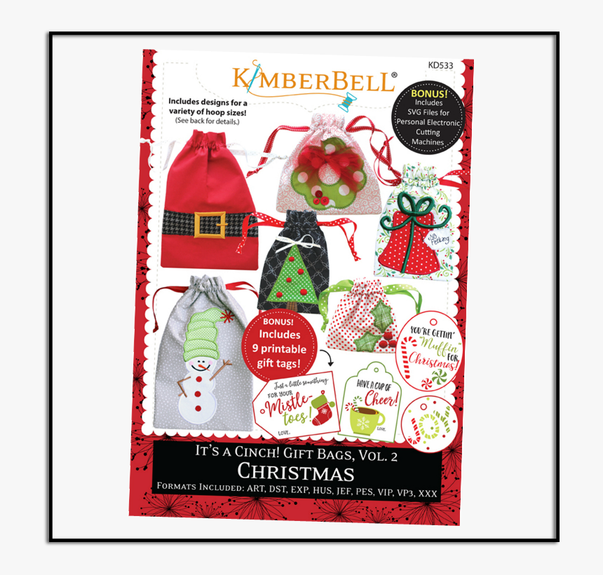 Kimberbell Its A Cinch Gift Bags Volume 2 Christmas - Gift Bag, HD Png Download