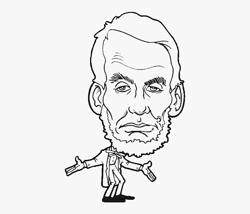 Abraham Lincoln Coloring Book Lincoln Memorial Caricature - Abraham Lincoln, HD Png Download