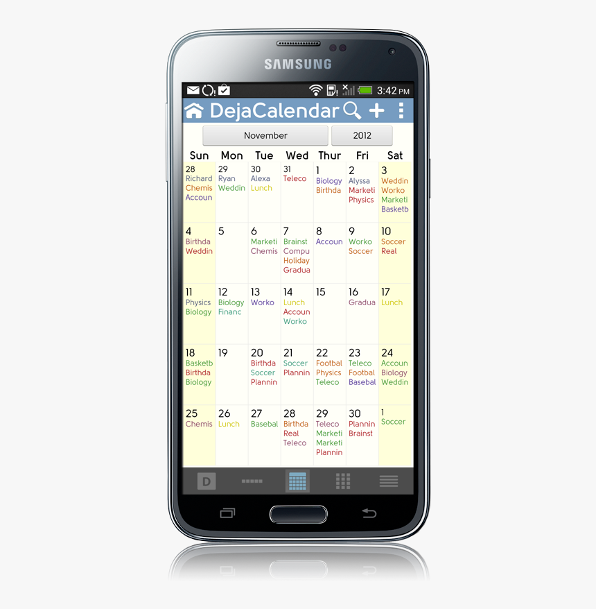 Samsung Galaxy Calendar, HD Png Download