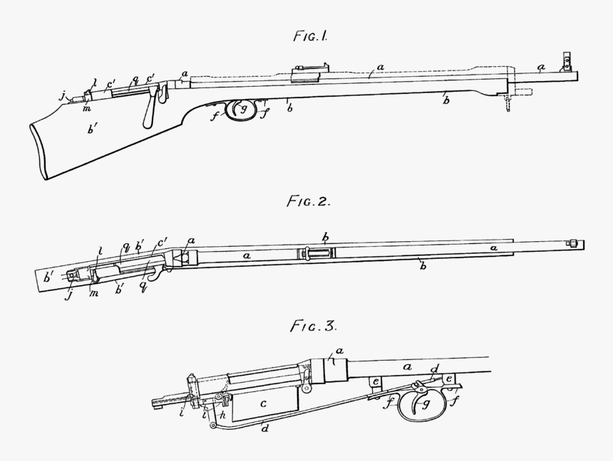 Thorneycroft Carbine, Patent 14622 Of July 18, 1901 - Thorneycroft Bullpup Carbine, HD Png Download