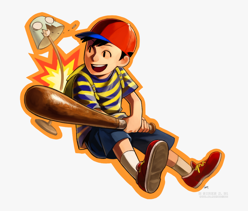 Ness From Earthbound Render Art By Sires Jan Black - Cartoon, HD Png Download