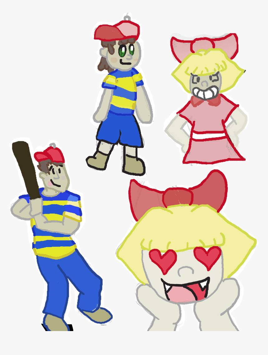 Earthbound Fanart Sketches - Cartoon, HD Png Download