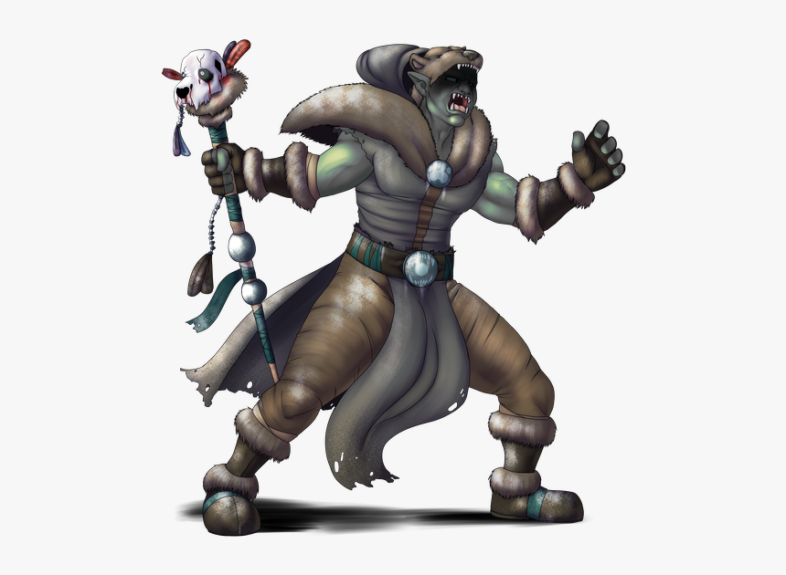 Pathfinder - Orc Shaman - Pathfinder Orc Barbarian, HD Png Download