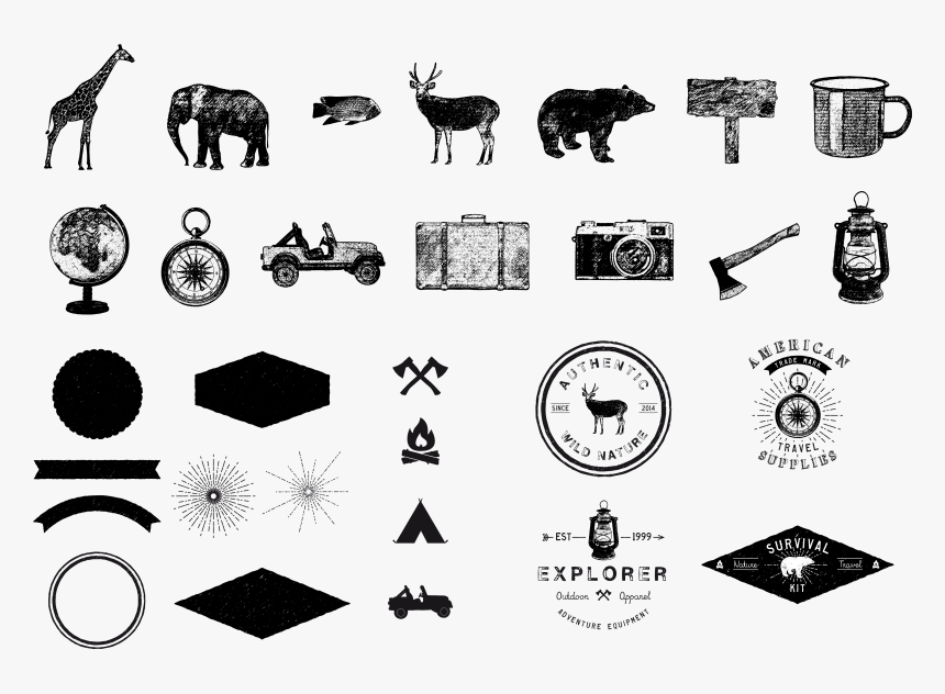 Free Adventure And Travel Graphics Collection - Adventure Vector Elements, HD Png Download