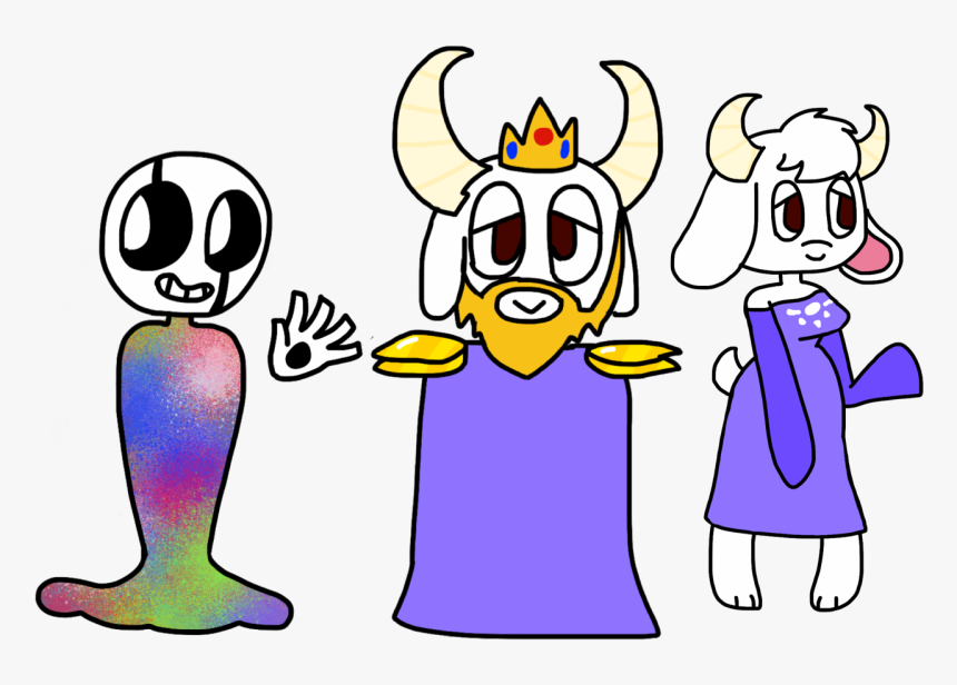 Here Goes Funtale Gaster,asgore,and Toriel 
 
about - Cartoon, HD Png Download
