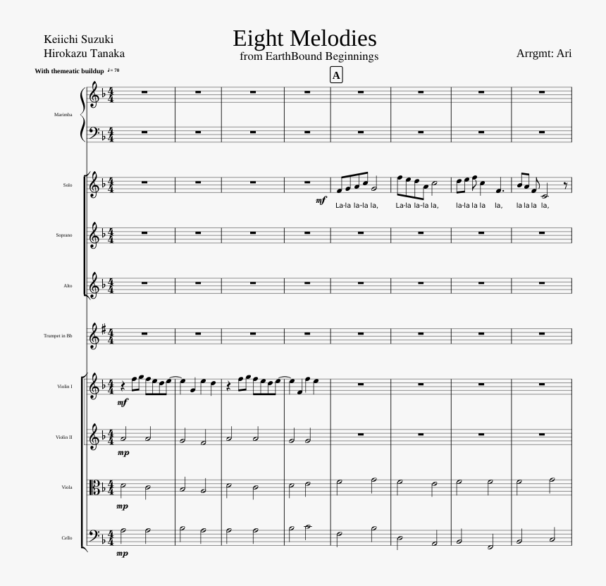 Earthbound Eight Melodies Sheet Music, HD Png Download