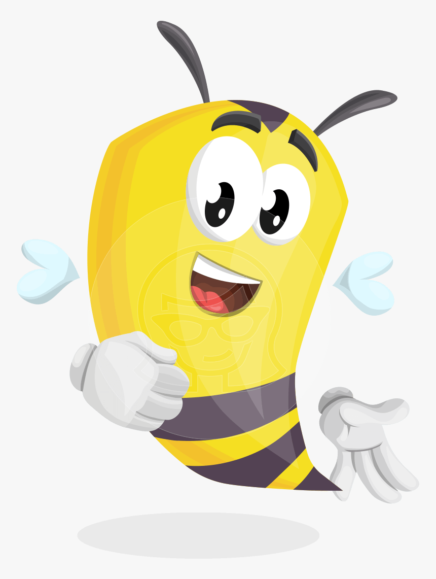 Bee Cartoon Vector Character Aka Mr, HD Png Download